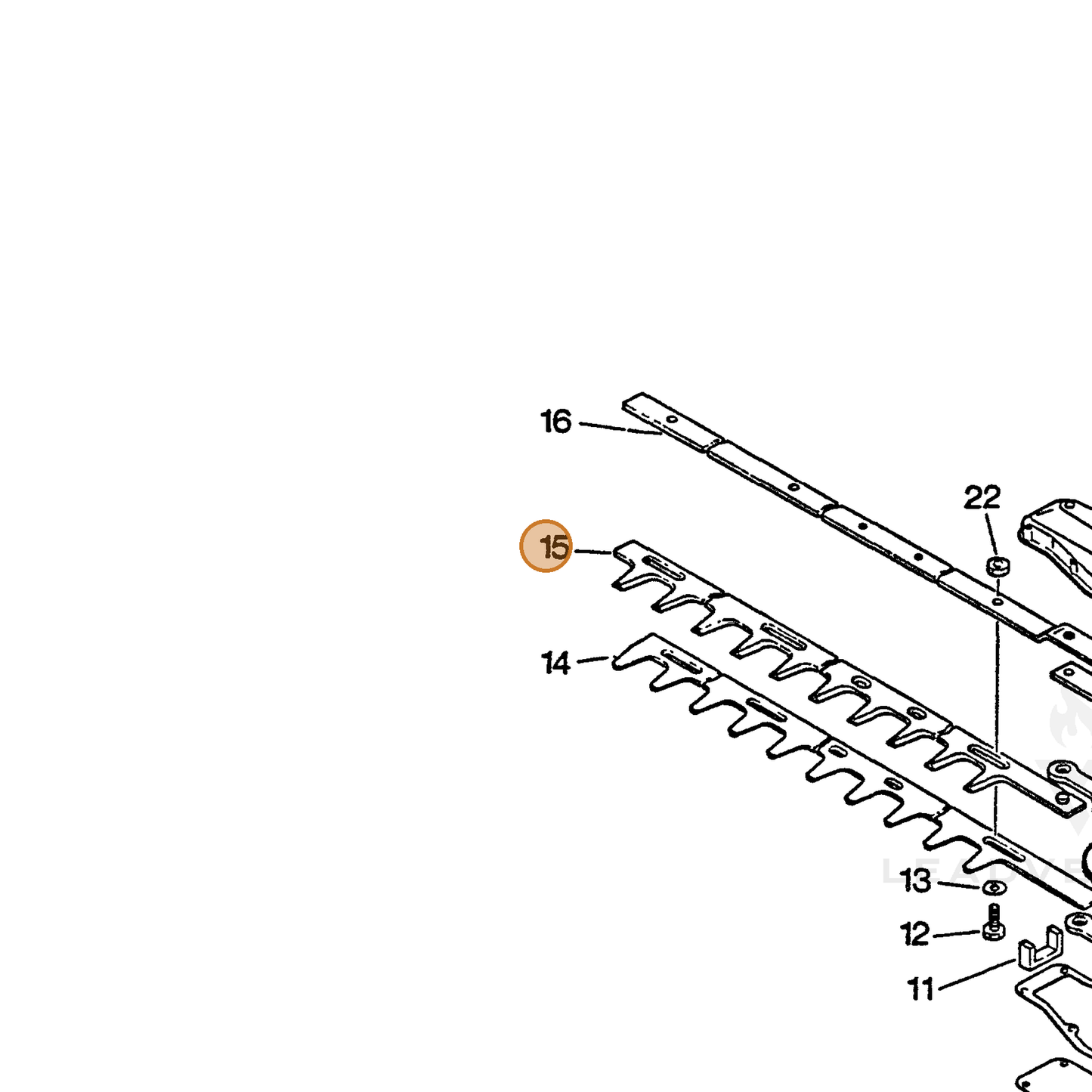 ECHO part 69701204560 — IPL diagram snippet (6x zoom, amber highlight)