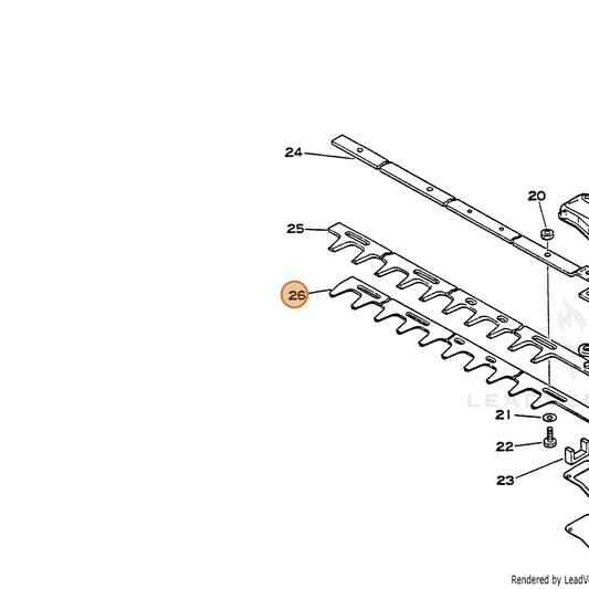 Echo part 69701304560 — IPL diagram snippet (6x zoom, amber highlight)