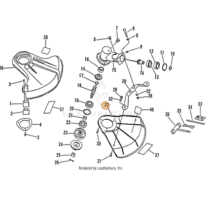 ECHO part 69900023532 — IPL diagram snippet (6x zoom, amber highlight)