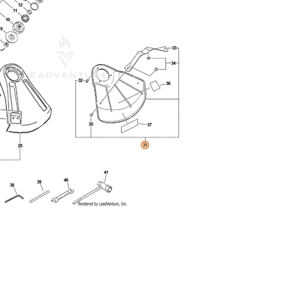 ECHO part 69900041930 — IPL diagram snippet (6x zoom, amber highlight)