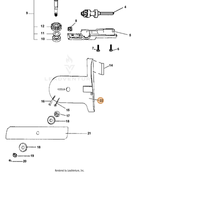 ECHO part 69901022460 — IPL diagram snippet (6x zoom, amber highlight)