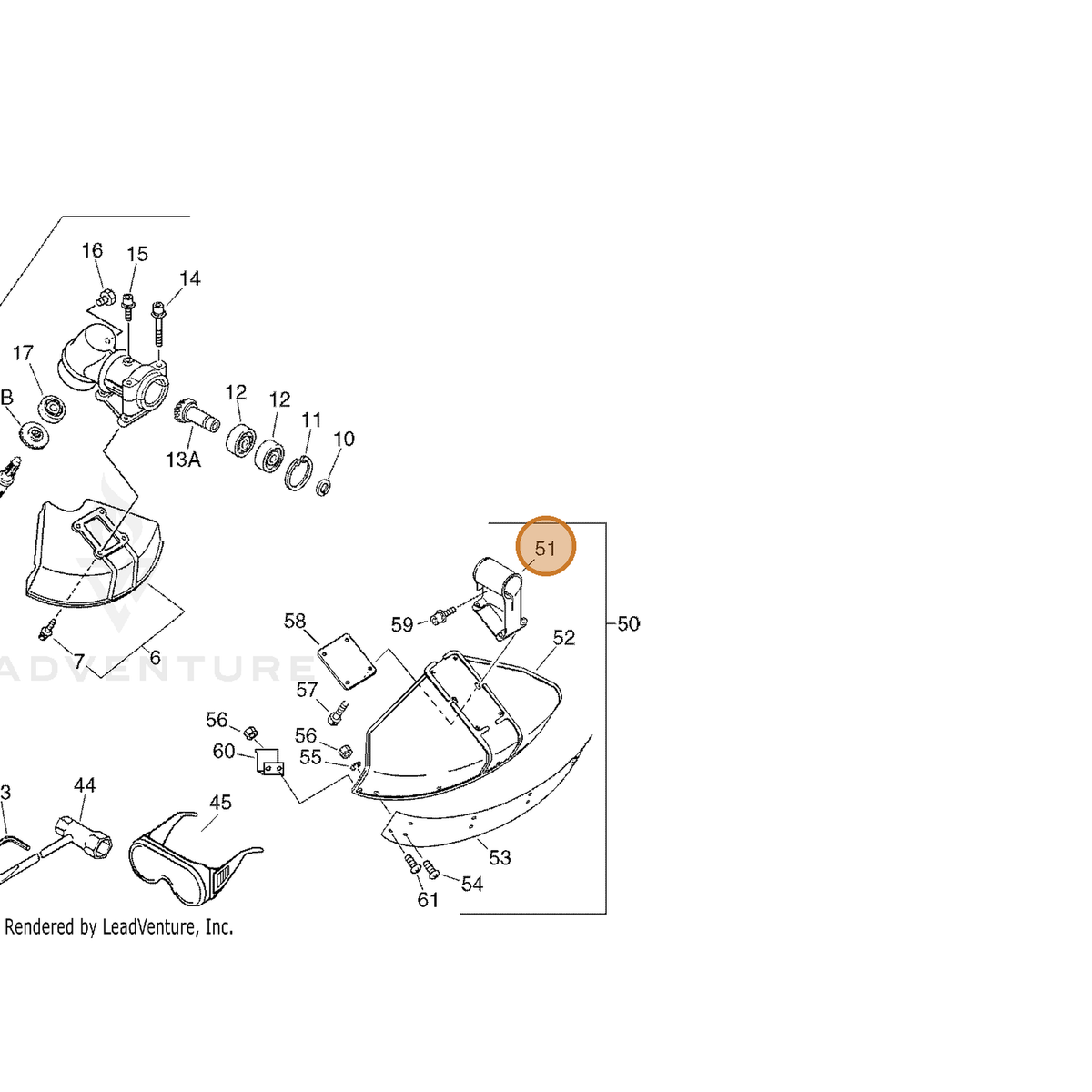 ECHO part 69901151530 — IPL diagram snippet (6x zoom, amber highlight)
