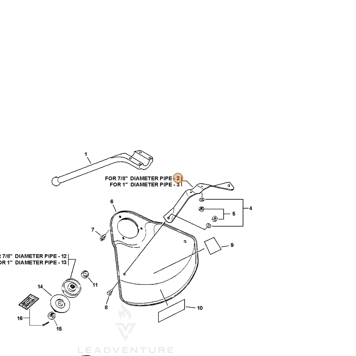 ECHO part 69901523431 — IPL diagram snippet (6x zoom, amber highlight)