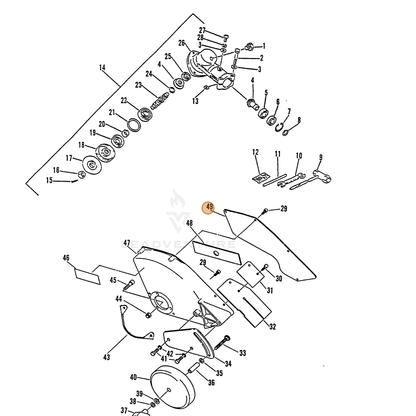 ECHO part 69901752630 — IPL diagram snippet (6x zoom, amber highlight)