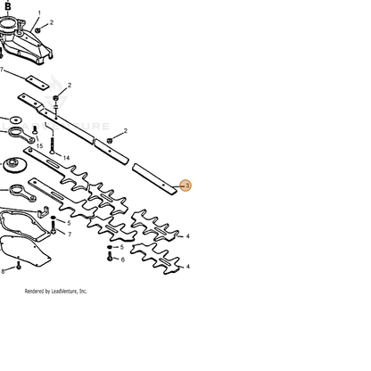 ECHO part 69911006960 — IPL diagram snippet (6x zoom, amber highlight)