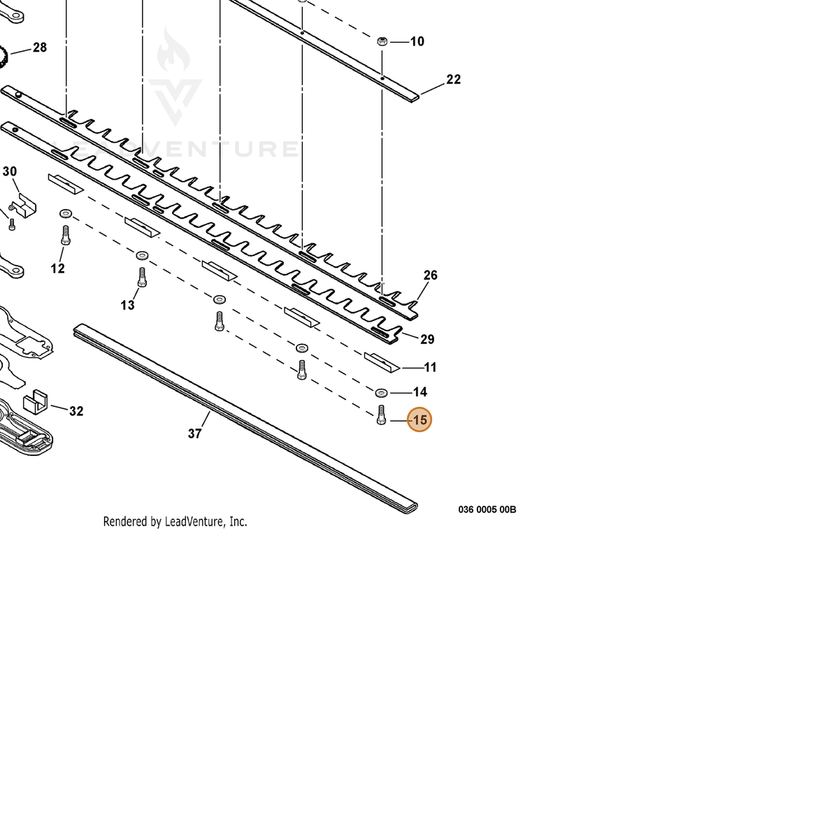 ECHO part 69911502062 — IPL diagram snippet (6x zoom, amber highlight)