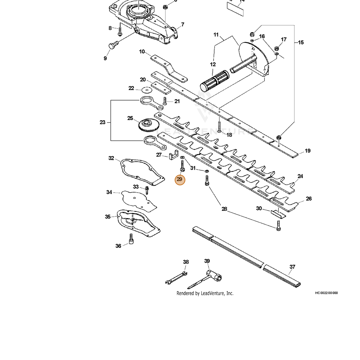 ECHO part 69911505360 — IPL diagram snippet (6x zoom, amber highlight)