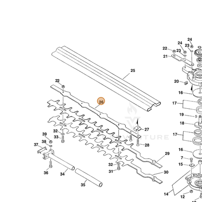 ECHO part 69911712360 — IPL diagram snippet (6x zoom, amber highlight)
