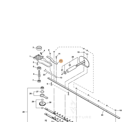 ECHO part 69921308960 — IPL diagram snippet (6x zoom, amber highlight)