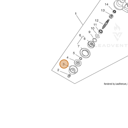 ECHO part 69922956830 — IPL diagram snippet (6x zoom, amber highlight)