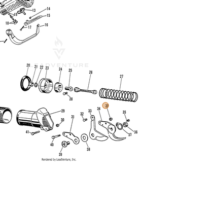 ECHO part 7001000101 — IPL diagram snippet (6x zoom, amber highlight)
