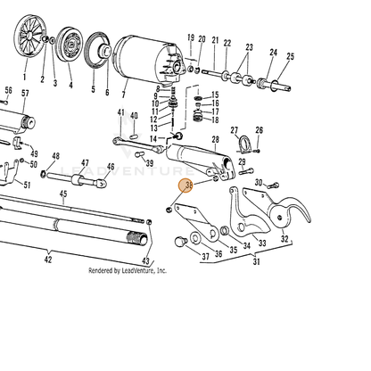 ECHO part 7001000119 — IPL diagram snippet (6x zoom, amber highlight)