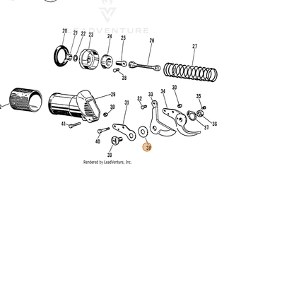 ECHO part 7001010121 — IPL diagram snippet (6x zoom, amber highlight)