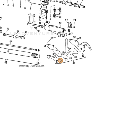 ECHO part 7001010123 — IPL diagram snippet (6x zoom, amber highlight)