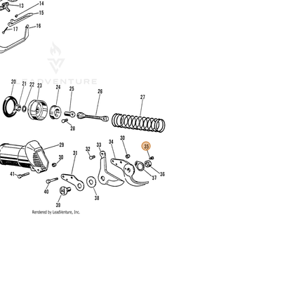 ECHO part 7001060143 — IPL diagram snippet (6x zoom, amber highlight)