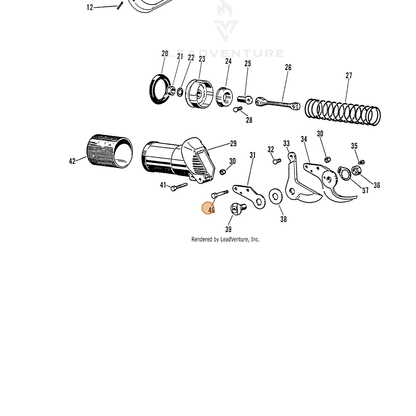 ECHO part 7001060144 — IPL diagram snippet (6x zoom, amber highlight)