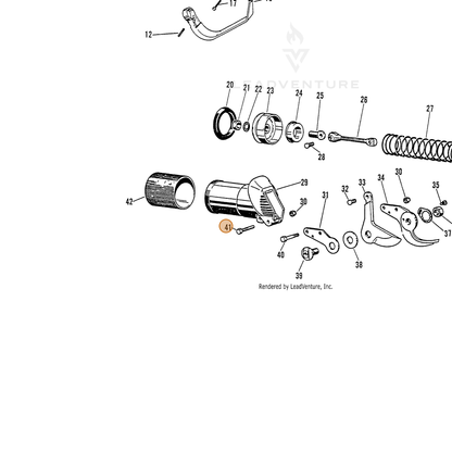 ECHO part 7001060145 — IPL diagram snippet (6x zoom, amber highlight)