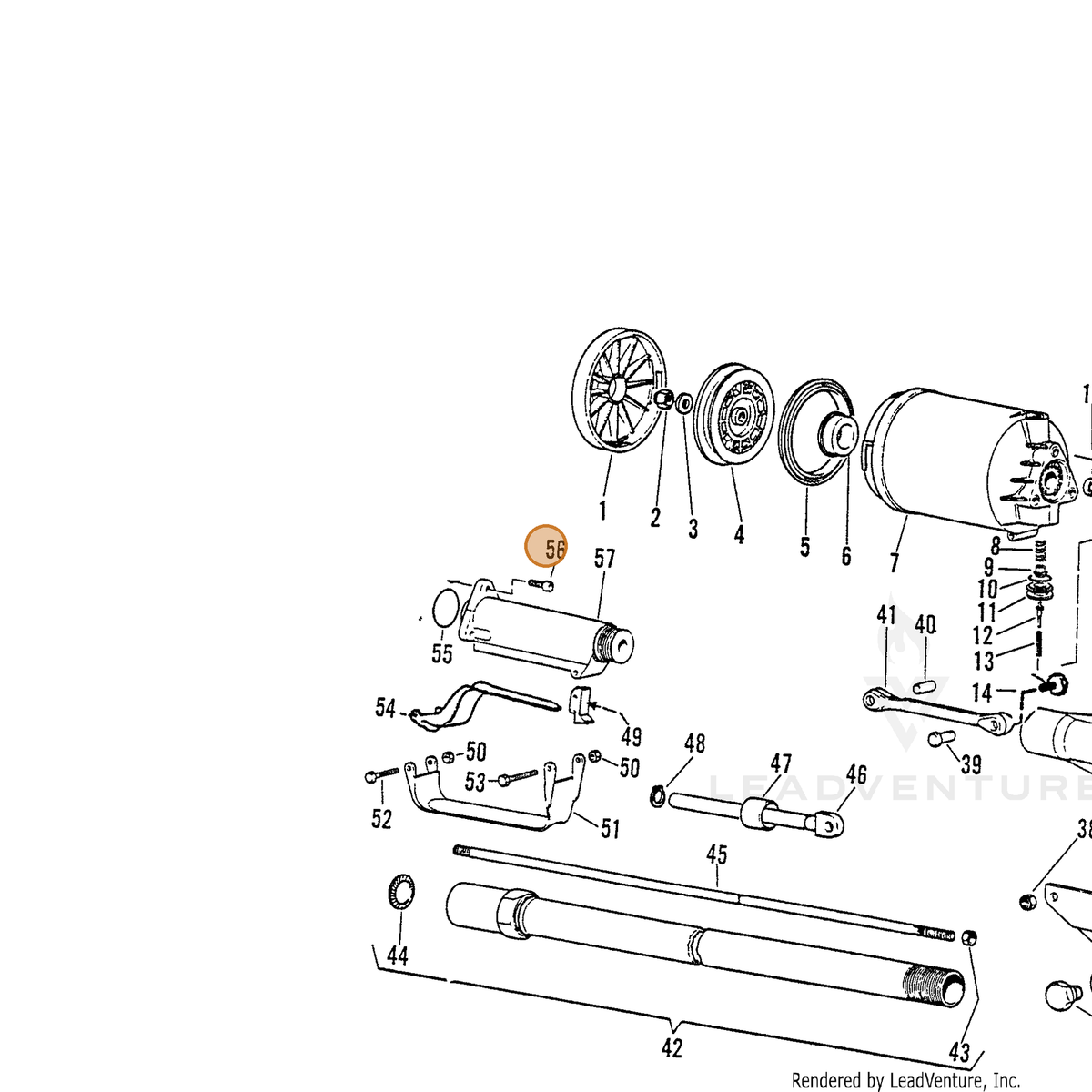 ECHO part 7001060146 — IPL diagram snippet (6x zoom, amber highlight)