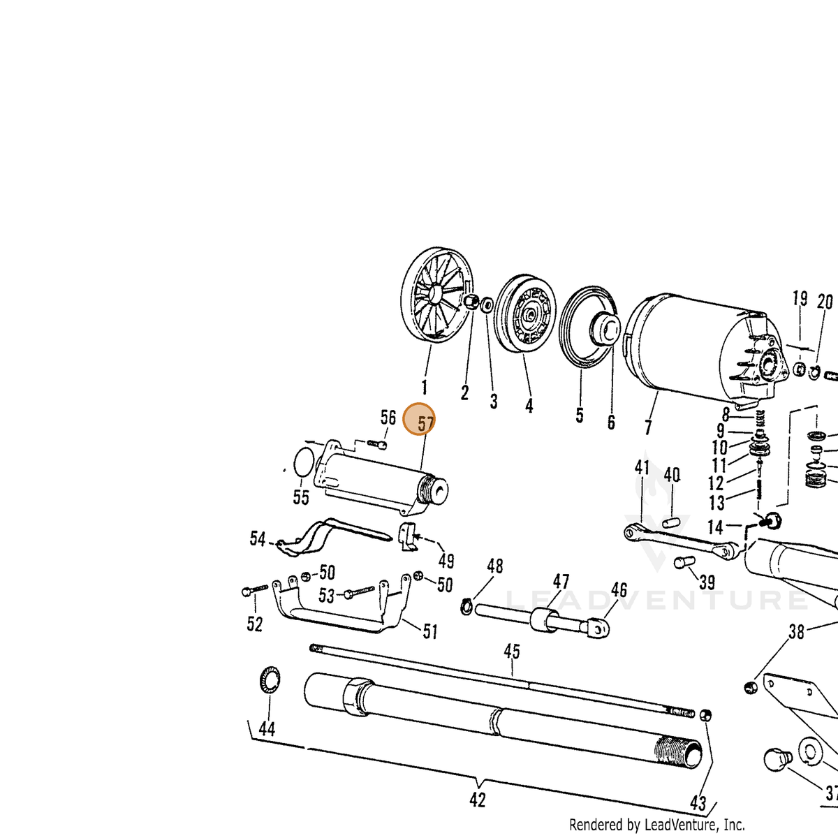 ECHO part 7001080113 — IPL diagram snippet (6x zoom, amber highlight)