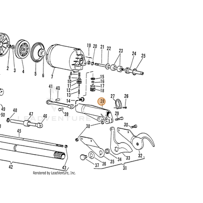 ECHO part 7001080114 — IPL diagram snippet (6x zoom, amber highlight)