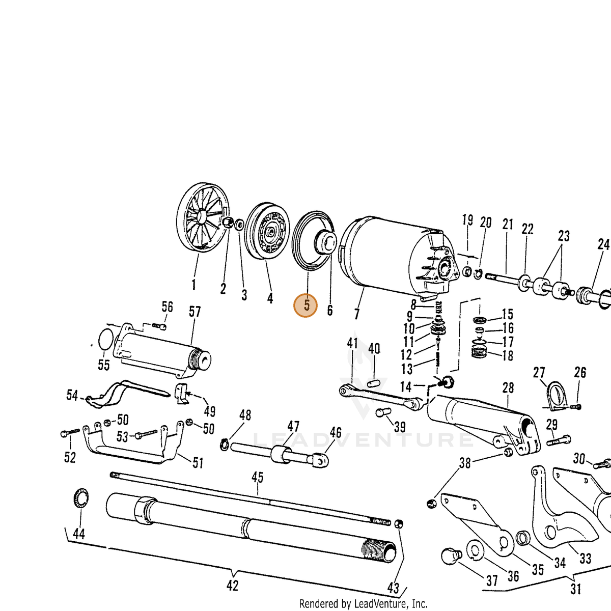 ECHO part 7001230120 — IPL diagram snippet (6x zoom, amber highlight)