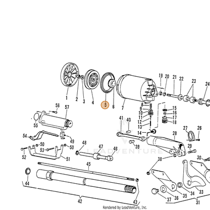 ECHO part 7001230120 — IPL diagram snippet (6x zoom, amber highlight)