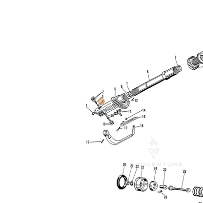 ECHO part 7001250117 — IPL diagram snippet (6x zoom, amber highlight)