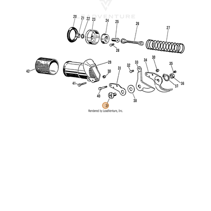 ECHO part 7001250121 — IPL diagram snippet (6x zoom, amber highlight)