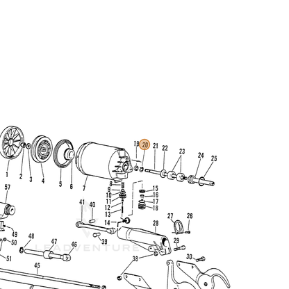 ECHO part 7001260110 — IPL diagram snippet (6x zoom, amber highlight)