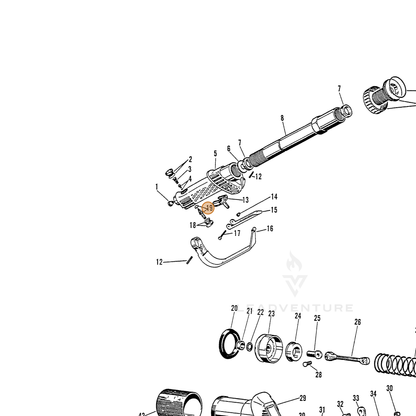 ECHO part 7001290137 — IPL diagram snippet (6x zoom, amber highlight)