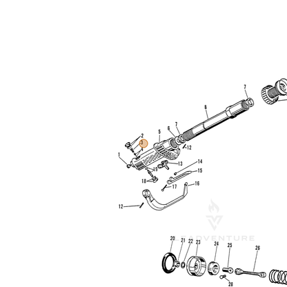 ECHO part 7001640102 — IPL diagram snippet (6x zoom, amber highlight)