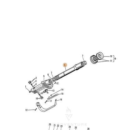 ECHO part 7001650106 — IPL diagram snippet (6x zoom, amber highlight)
