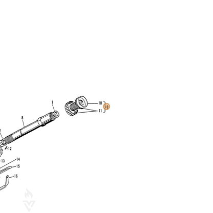 ECHO part 7001660123 — IPL diagram snippet (6x zoom, amber highlight)