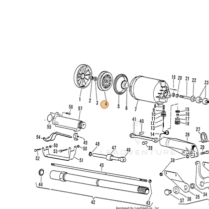 ECHO part 7001690110 — IPL diagram snippet (6x zoom, amber highlight)