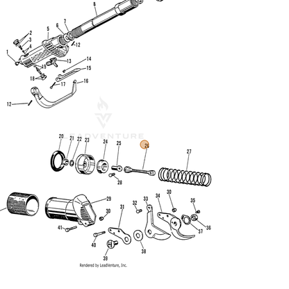 ECHO part 7001700105 — IPL diagram snippet (6x zoom, amber highlight)