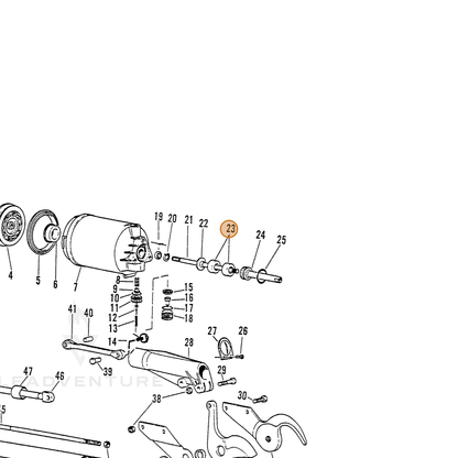 ECHO part 7001730103 — IPL diagram snippet (6x zoom, amber highlight)