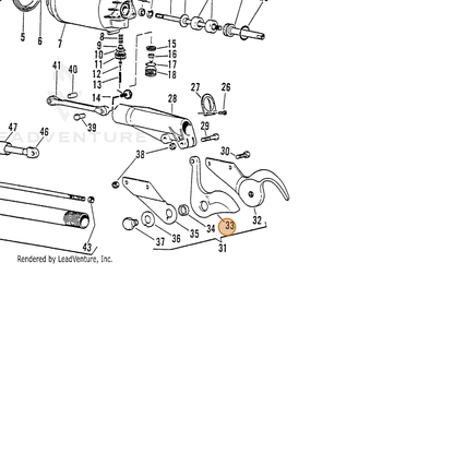 ECHO part 7001750115 — IPL diagram snippet (6x zoom, amber highlight)