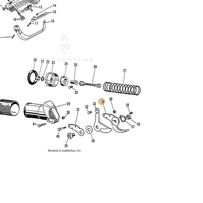 ECHO part 7001750121 — IPL diagram snippet (6x zoom, amber highlight)