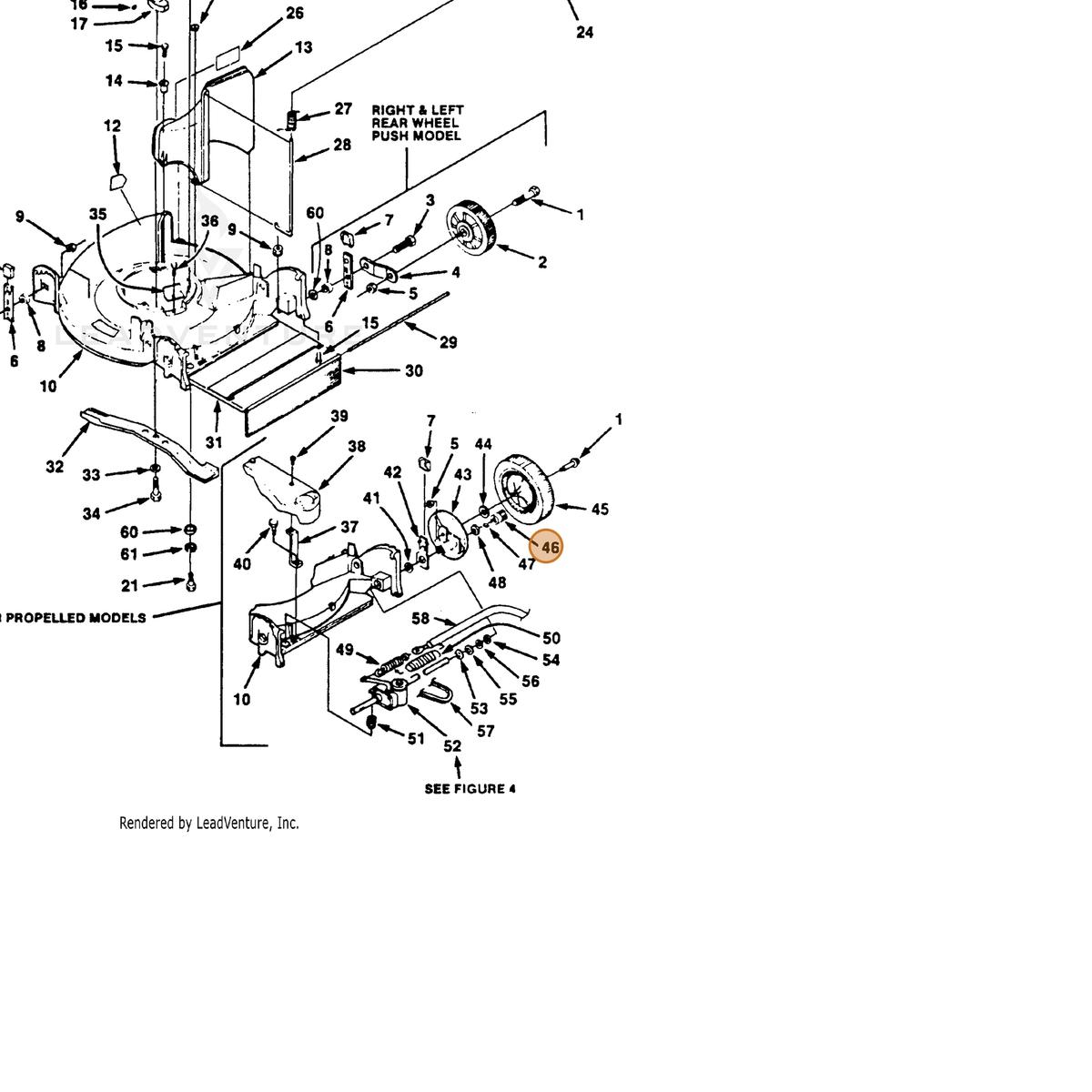 ECHO part 700204245 — IPL diagram snippet (6x zoom, amber highlight)