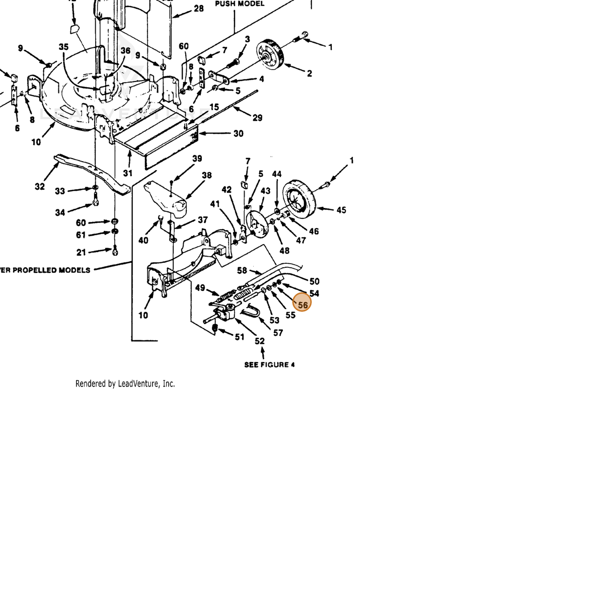 ECHO part 700328147 — IPL diagram snippet (6x zoom, amber highlight)