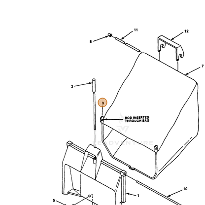 ECHO part 700336651 — IPL diagram snippet (6x zoom, amber highlight)
