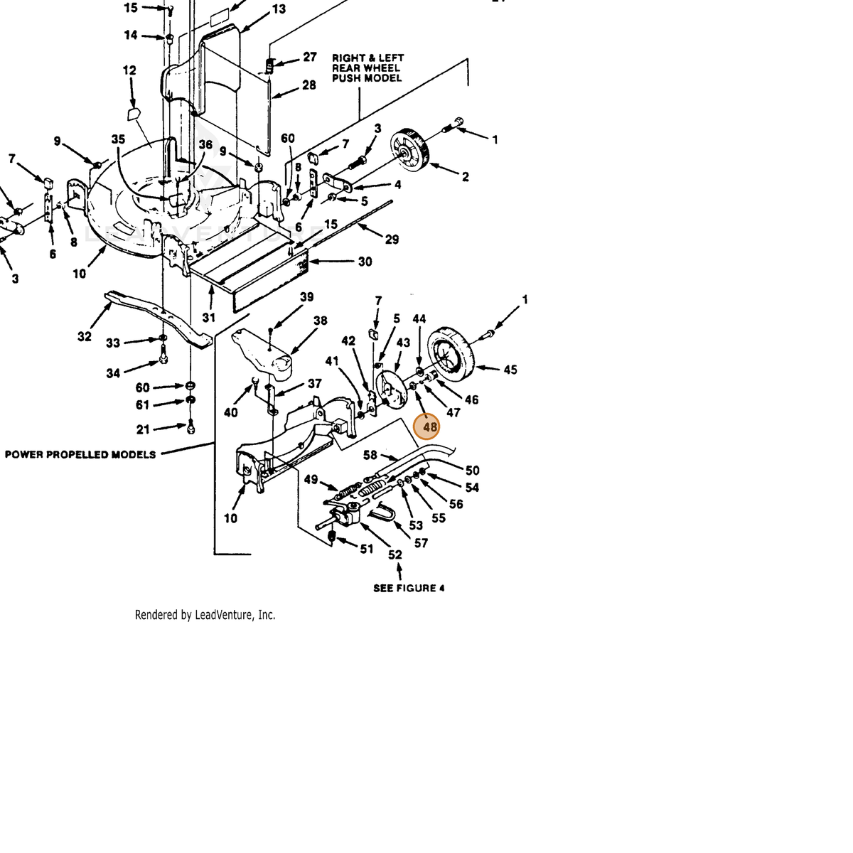 ECHO part 700351077 — IPL diagram snippet (6x zoom, amber highlight)