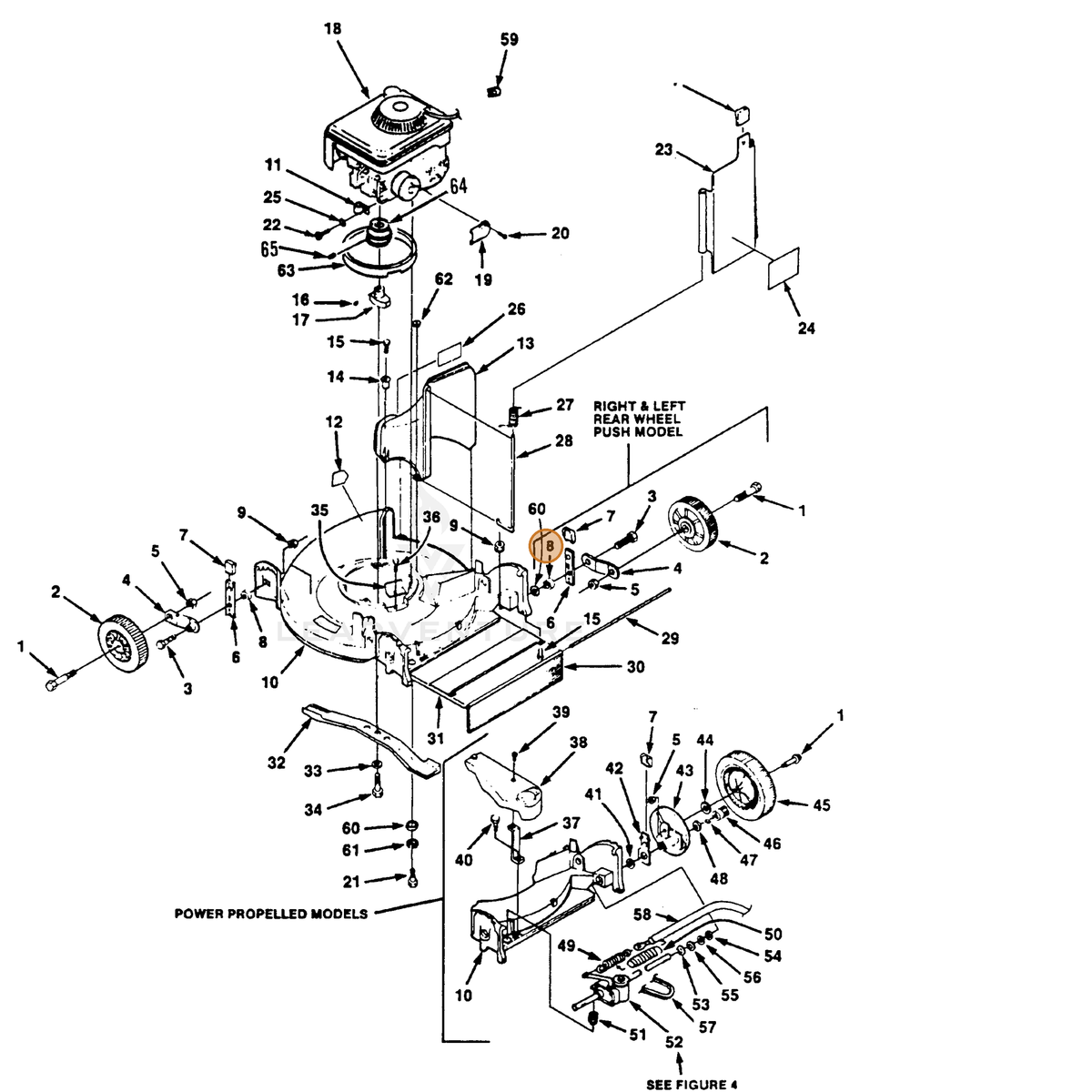 ECHO part 700358362 — IPL diagram snippet (6x zoom, amber highlight)