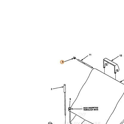 ECHO part 700359179 — IPL diagram snippet (6x zoom, amber highlight)