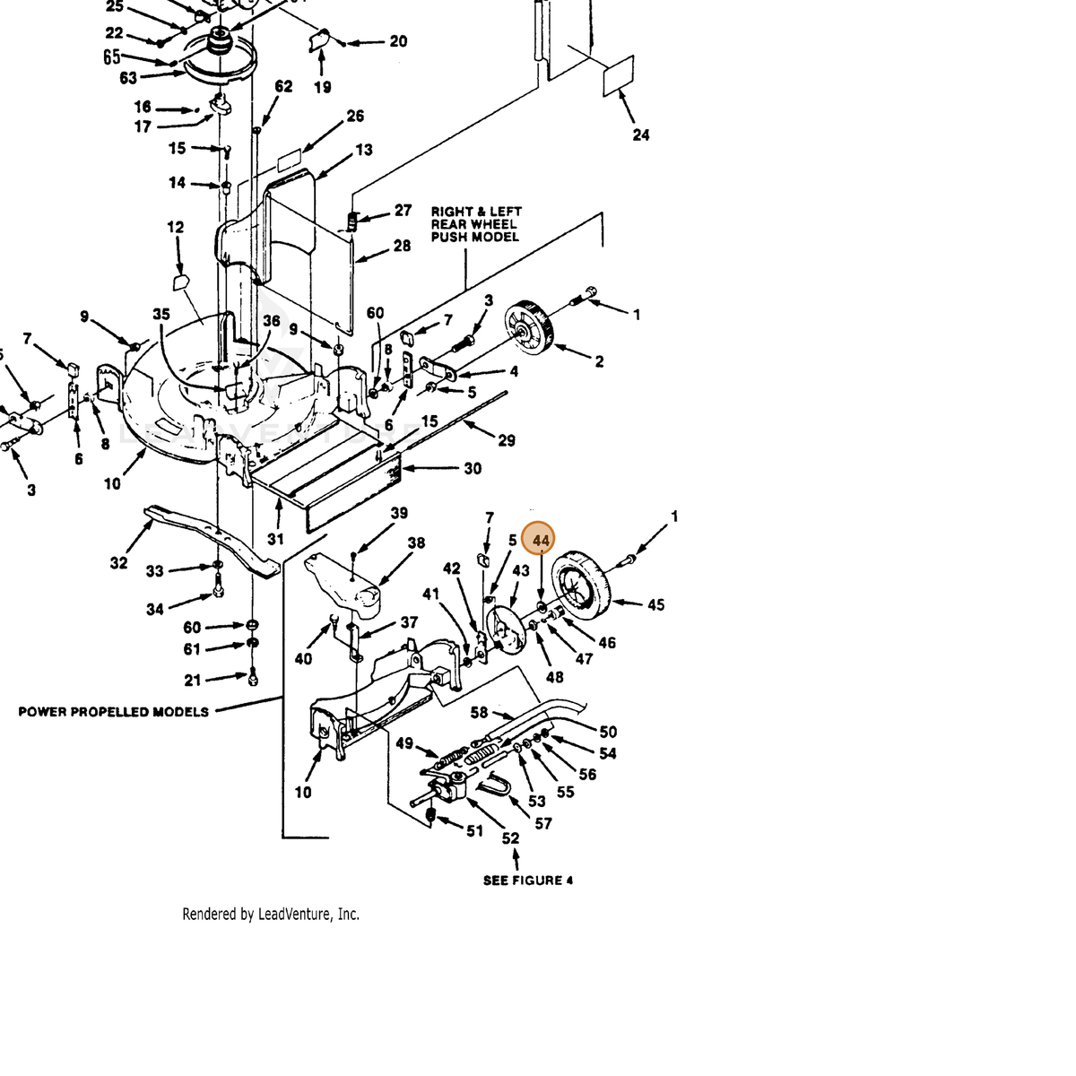 ECHO part 700359500 — IPL diagram snippet (6x zoom, amber highlight)