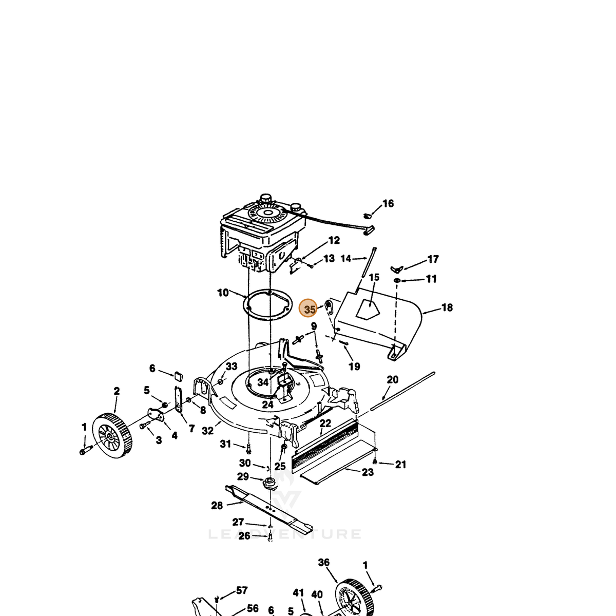 ECHO part 700375276 — IPL diagram snippet (6x zoom, amber highlight)
