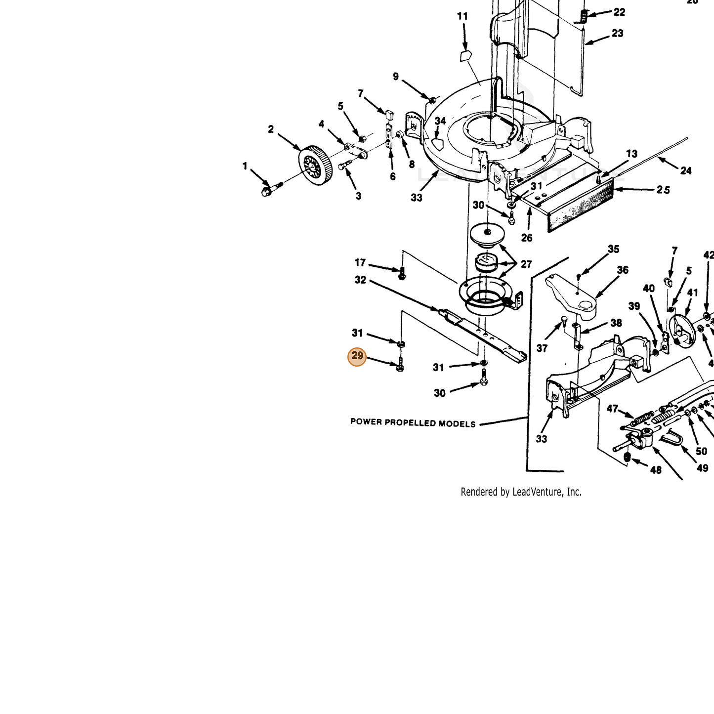 ECHO part 700401208 — IPL diagram snippet (6x zoom, amber highlight)
