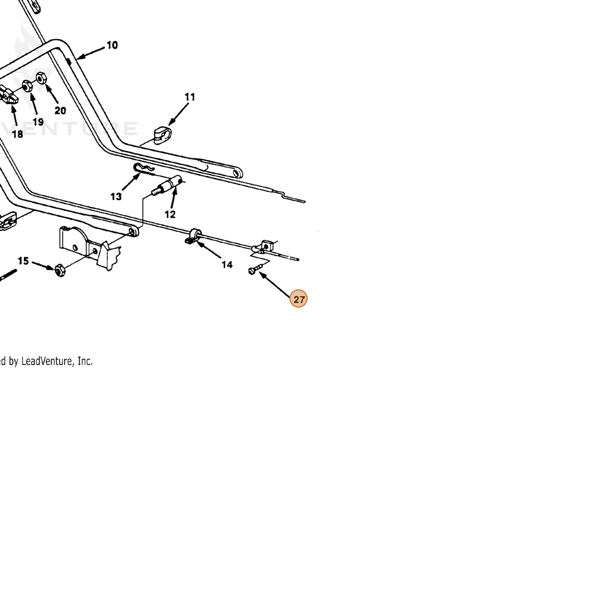 ECHO part 700403586 — IPL diagram snippet (6x zoom, amber highlight)