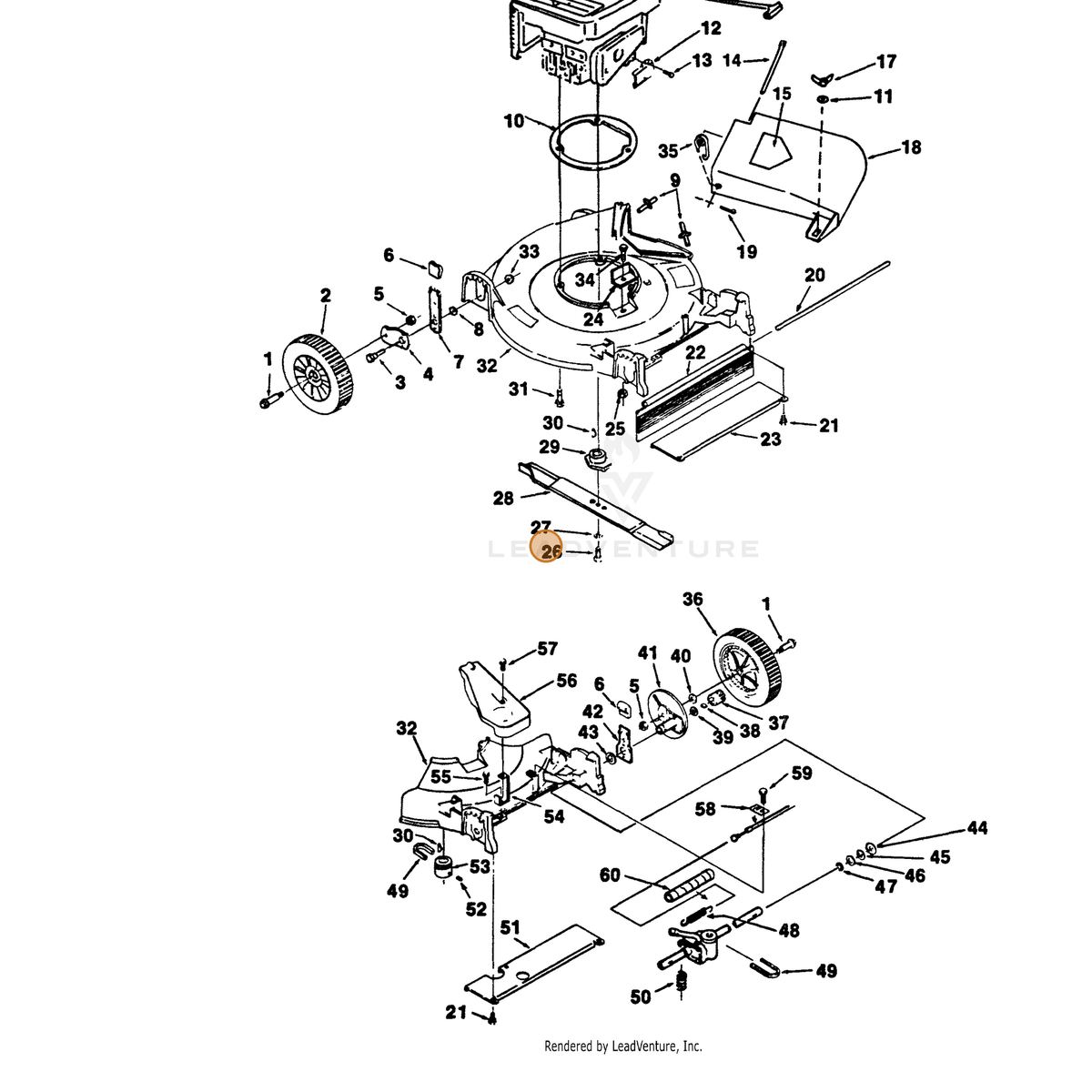 ECHO part 700403753 — IPL diagram snippet (6x zoom, amber highlight)