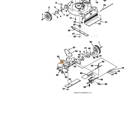 ECHO part 700408865 — IPL diagram snippet (6x zoom, amber highlight)